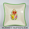 Wholesale ceramic round plates with full decal